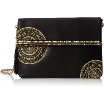 Desigual - Bols_naila Bling Oriental. 2000. U, Mujer, Negro, 2x18.5x27 cm