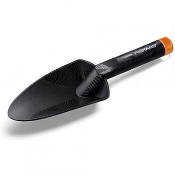 Fiskars Pala plantadora, Longitud: 29 cm, Con Fibra de Vidrio, Negro/Naranja, 1000694