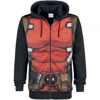 Deadpool Classic Style Guide Sweatshirt Sublimated Hoodie Black-2XL
