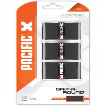 Pacific Overgrip Softy Grip 3er - Mango de raqueta de tenis, color negro, talla standard