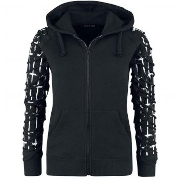 Gothicana by EMP Freaking out Loud Capucha con Cremallera Negro S