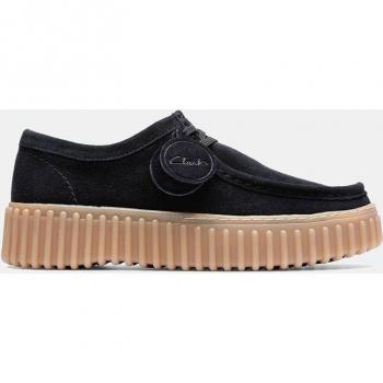Clarks Women's Torhill Bee Nubuck Lace-Up Shoes with Grooved Sole - Brown