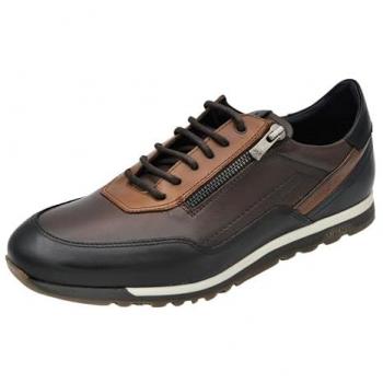 Zapatillas Deportivas Fluchos Sander para Hombre, Modelo F1215, Color Marrón, con Cremallera y Cordones
