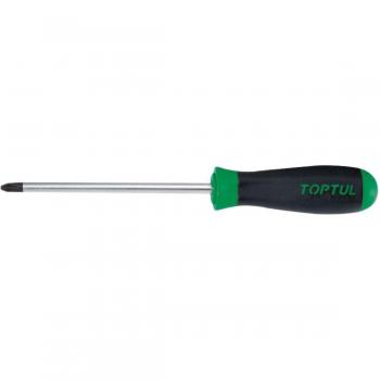 Destornillador TOPTUL FCAB0210, destornillador de precisión, mango ergonómico, punta magnética, fabricado en acero al cromo-vanadio, longitud de 210 mm