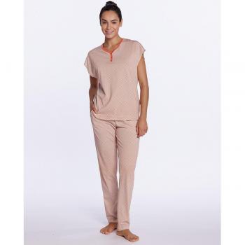 Punto Blanco - Pijama de mujer largo de algodón estampado