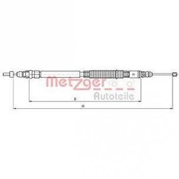Cable de freno de mano Metzger 10.4664 para Citroën C4 Picasso, lado derecho trasero