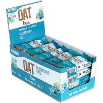 Weider Oat Barrita Blueberry 60g - Barrita de avena con sabor a arándano, 60 gramos, rica en fibra y proteínas, ideal para snack saludable