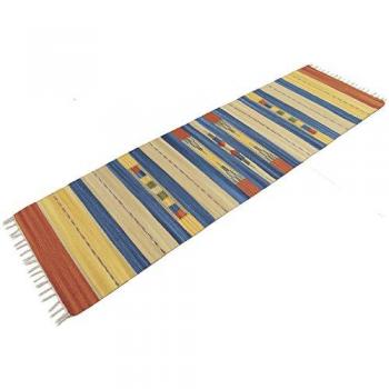 Kilim auténtico hecho a mano 100% algodón 240x60 cm con certificado de originalidad