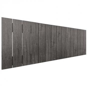 Cabecero de Madera Reciclada DM Estilo Palet Vertical 145x46 cm con Herrajes Incluidos - Ceniza Madera