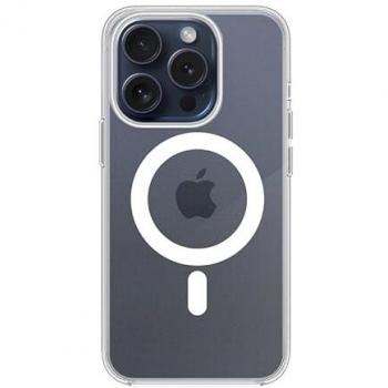 Funda Magnética Transparente de Silicona Compatible con Magsafe para Apple iPhone 15 Pro Max