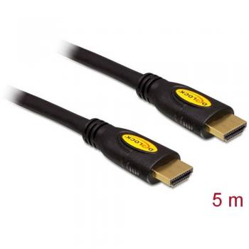 Cable HDMI 1.4 DeLOCK de 5.0m, tipo A (Estándar), color negro