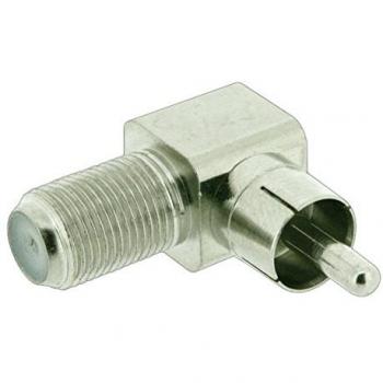 Conector F Hembra a RCA Macho Acodado Electro DH 19.562