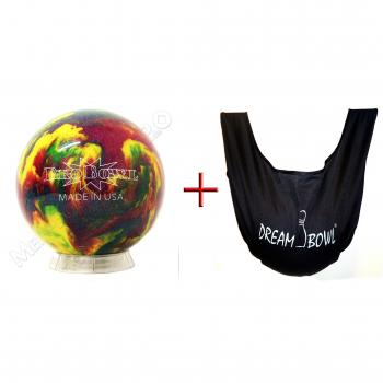 'Bowlingball – Principiantes y räum Ball probowl Violet/Blue/Yellow 8 Lbs hasta 15 Lbs + See Saw Saco de balón para limpiar Dream Bowl – para hombre y mujer – zurdos y diestros blau gelb weiß grün rot orange braun schwarz rosa Talla:10 