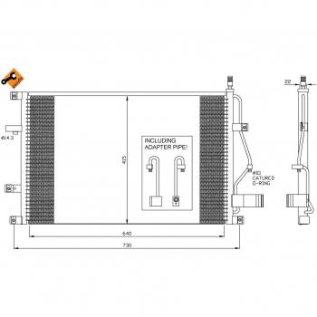 NRF 35413 Condenser, air conditioning