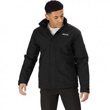 Regatta Hackber II - Chaqueta de Senderismo Impermeable y Transpirable con Aislamiento térmico para Hombre, Color Negro, M