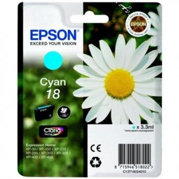 Epson T180240 Cian Cartucho de Tinta para XP-102/205/305/405/30/Margarita