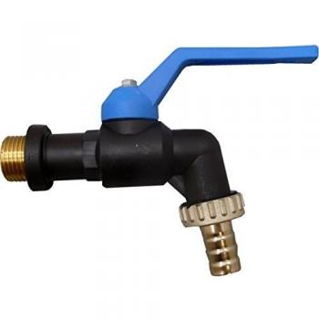 S&M 174049 Grifo Exterior Esfera Antihielo 1/2 con Rosca estándar de 3/4 para Manguera, Negro/Azul