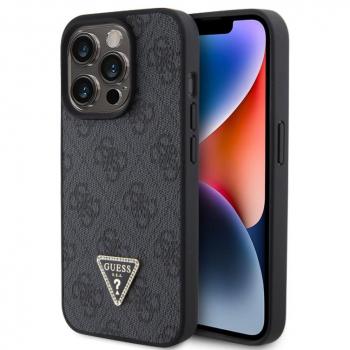 Funda Protectora Guess para iPhone 15 Pro con Logo 4G y Diseño de Diamante en Color Negro