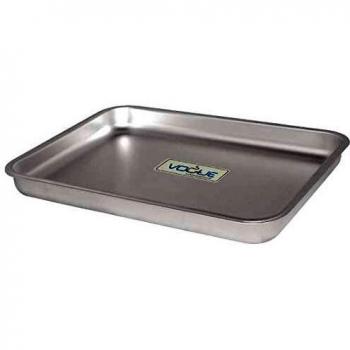 Bandeja para Hornear de Aluminio Vogue 320 x 215 mm, Profesional y Uso Doméstico, Color Gris