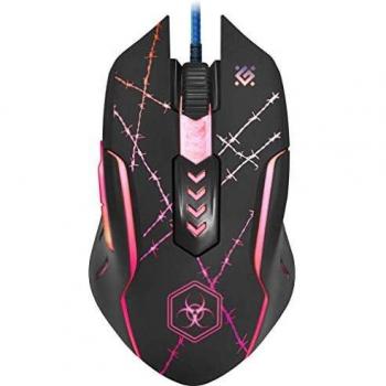 Defender Forced GM-020L - Ratón (Ambidextro, Óptico, USB, 3200 DPI, Negro)