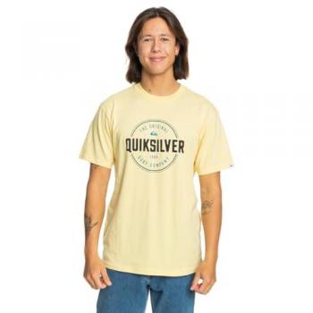 Quiksilver - Camiseta para Hombre Circle Up S Amarillo