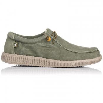 Zapatos de Hombre Walk In Pitas Wallabi Washed Kaki Verde