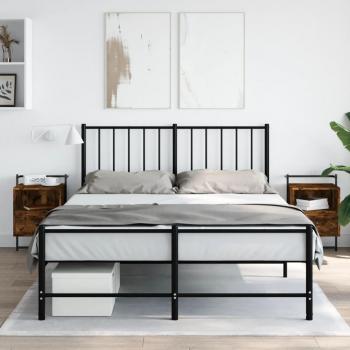 Mesitas de noche de pared 2 unidades 40x30x61 cm Roble Sonoma, Roble ahumado, Gris sonoma - Mesita habitación dormitorio para salón y estudio, mesa auxiliar