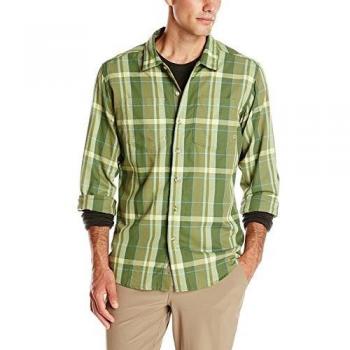 EXOFFICIO BugsAway Talisman Plaid L/S Camisa Anti-Insectos, Hombre, Olive, L