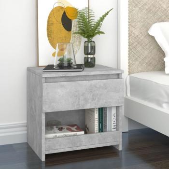 Mesita de noche madera contrachapada 40x30x39cm en Blanco, Negro, Roble Sonoma y Gris Hormigón, diseño moderno para habitación, salón o estudio, mesa auxiliar