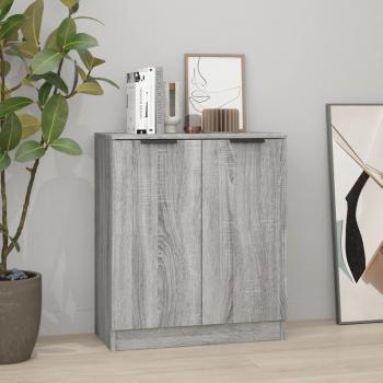 Aparador de madera contrachapada 60x30x70 cm gris Sonoma, Mueble de Almacenaje de Salón, Armarios con Puertas, Cajón de Madera, Buffet para salón Moderno, Armario Aux
