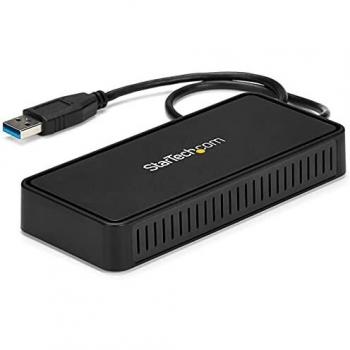 StarTech.com USB 3.0 Mini Dock - Dual Monitor USB-A Docking Station with DisplayPort 4K 60Hz Video & Gigabit Ethernet - 1ft
