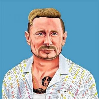 Amit shimoni - cuadro retrato impresión Digital con marco negro - 80 x 80 cm - Vladimir Putin