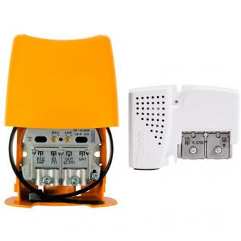 Kit amplificador de mástil 3 entradas/1 salida con alimentación 12V Televes