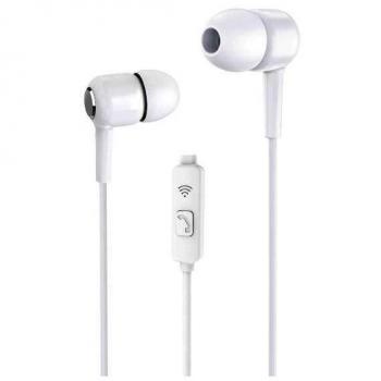 Auriculares Internos Jack 3.5mm con Microfono 1.2m Color Blanco