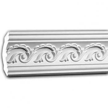 Cornisa Decorativa Neo-Empire Blanca 2 m - Modanatura Estilo Estuco 150290 Profhome