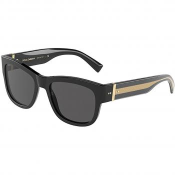 Dolce & Gabbana DG4390F Asian Fit 501/87 Black Men's Sunglasses 54mm
