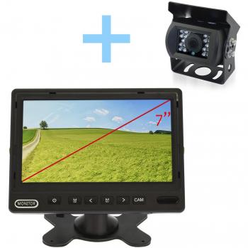 Kit de visión trasera Yatek Pantalla AHD de 7 + cámara 1080P de visión trasera para aparcamiento