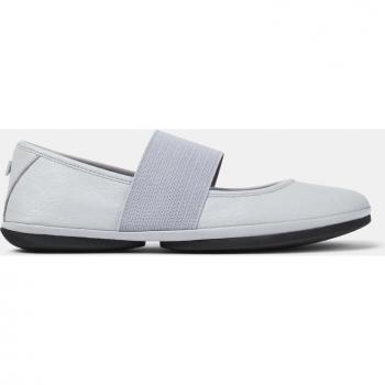 CAMPER Right Ballerinas for Women in Grey Smooth Leather, Size 39