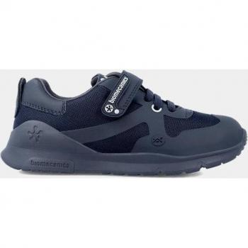 ZAPATO DEPORTIVO COLEGIAL NIÑO MARINO BIOMECANICS 231011 - Zapatos de cordones de niño, piel, cierre de cordón y adherente