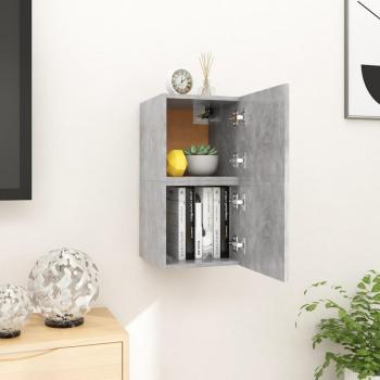 Mueble de salón para TV vidaXL - 2 unidades, color gris hormigón, dimensiones 30,5x30x30 cm