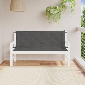 Anthracite Oxford Fabric Garden Bench Cushion 150x(50+50)x7 cm