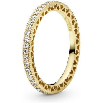 Anillo Corazones y Brillo Pandora con Recubrimiento en Oro de 14K y 60 Zirconias Cúbicas