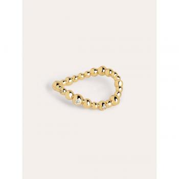 Pendientes Singularu Drop Raspberry Plata Baño Oro