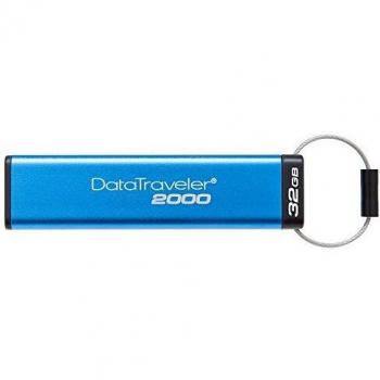 Kingston DataTraveler 2000 DT2000/32GB - Memoria USB 3.0 de 32 GB cifrada con Teclado, Tipo Llave