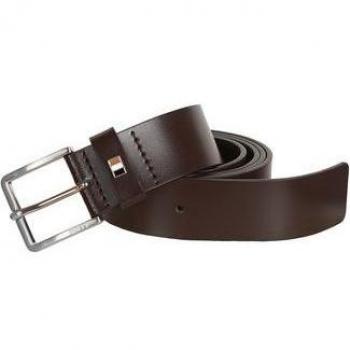 Cinturón de Cuero Marrón para Hombre BOSS Ther-Flag-E con Detalles de Marca - Tamaño 35 (105 cm)