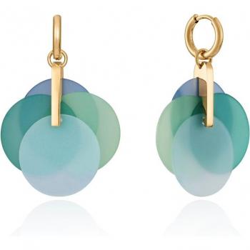 Pendientes Mujer Viceroy 14029E01013 - Pendientes Kiss de acero Ip Dorado y resina
