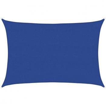 Toldo de vela rectangular HDPE azul 160 g/m² 4x6 m Vidaxl