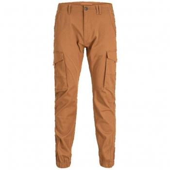 Jack & Jones Paul Flake Men's Cargo Trousers, Rubber Fabric, Straight Leg