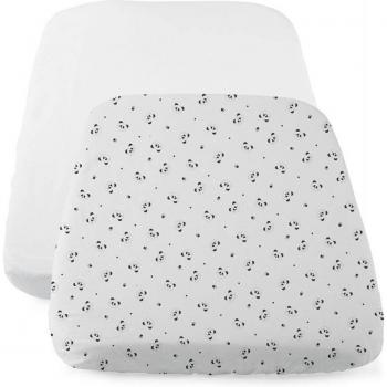 Chicco - Set de 2 sábanas bajeras Panda para cunas Next2me N2M Magic