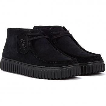 Clarks Men's Torhill Hi Suede Boots - Black - Size: 10